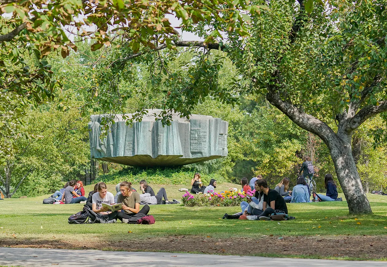 Students enjoying METU campus
